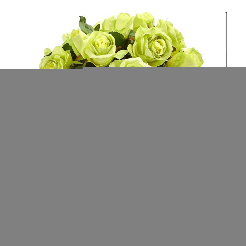 14” Rose Artificial Arrangement in Urn with Gold Trimming
