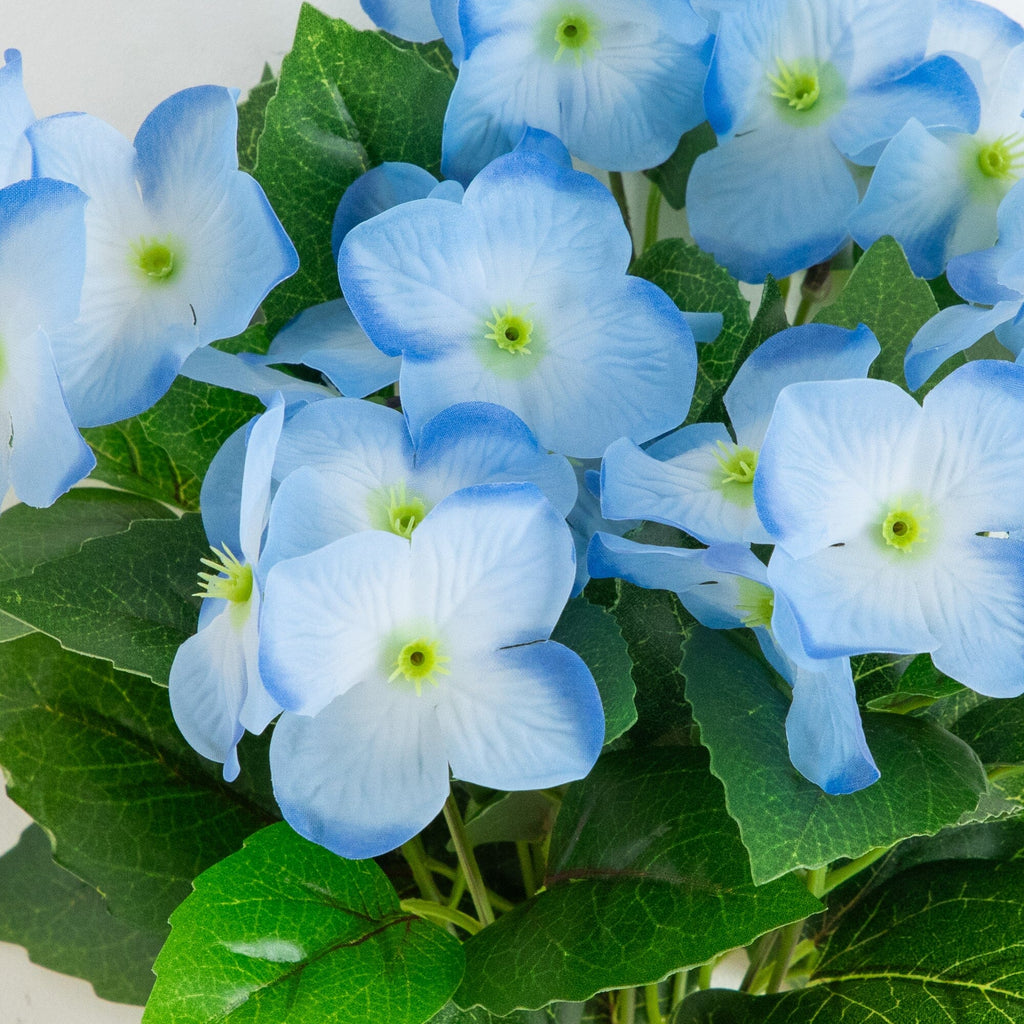 14" UV Resistant Artificial Hydrangea Bush (Indoor/Outdoor) - Set of 6