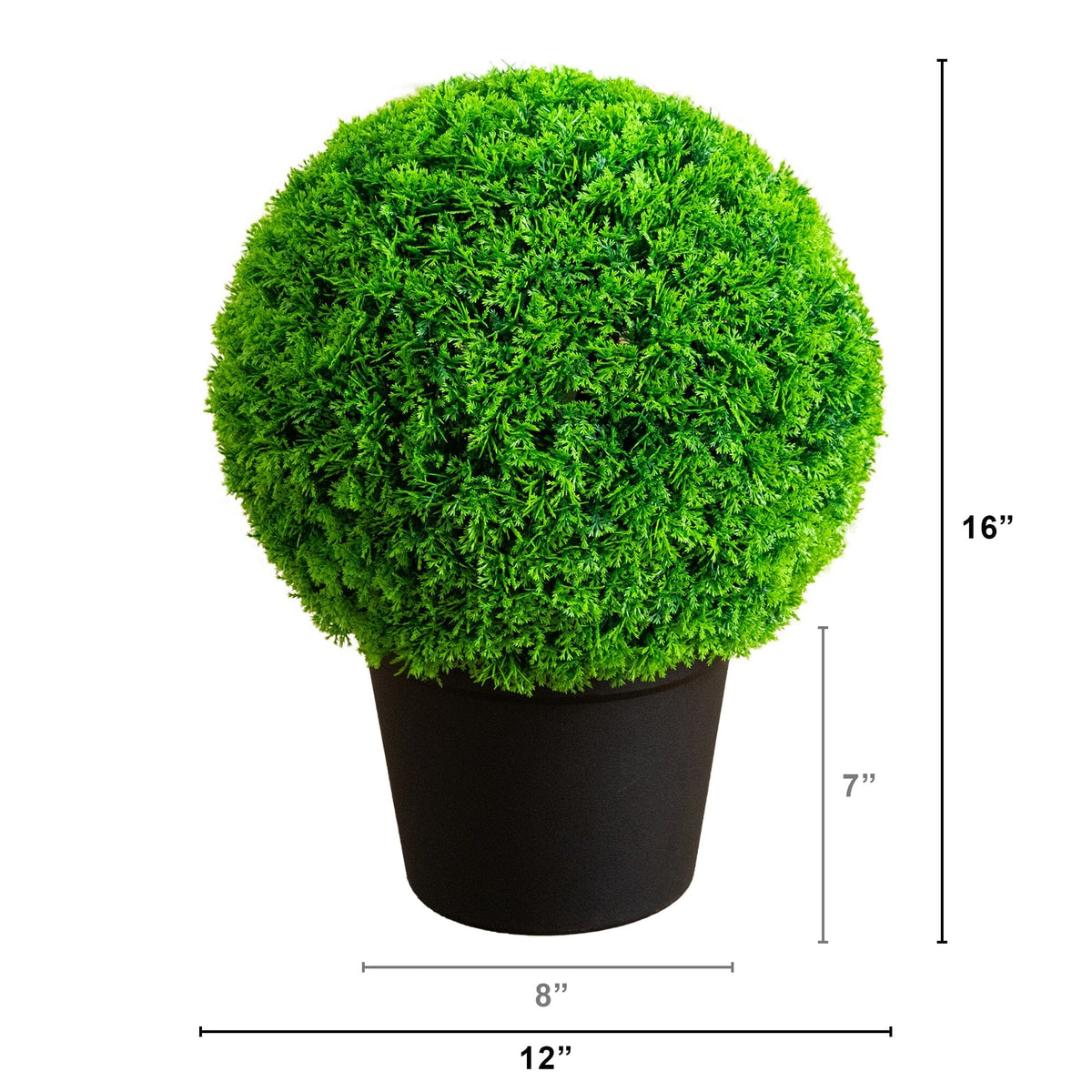 16" UV Resistant Artificial Mediterranean Cypress Topiary Plant (Indoor/Outdoor)