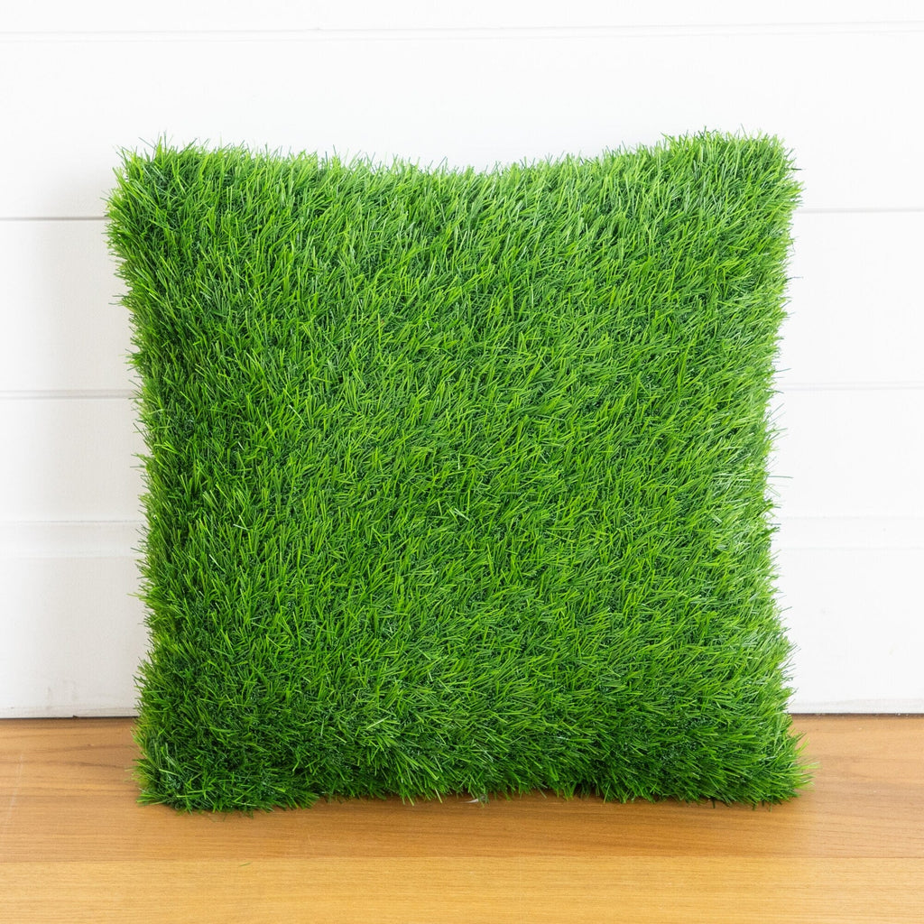 16" UV Resistant Artificial Grass Pillow Cushion (Indoor/Outdoor)