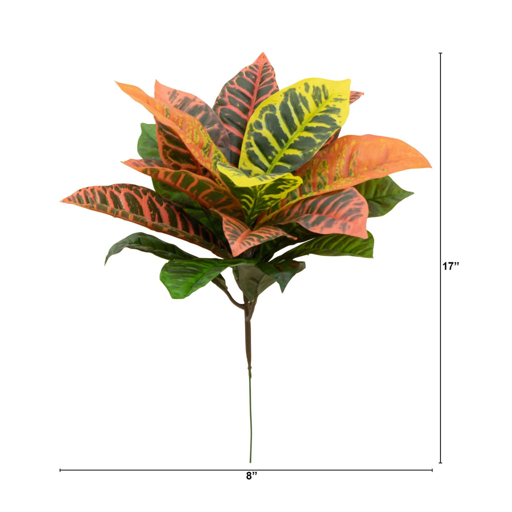 17” Garden Croton Artificial Plant (Real Touch) (Set of 6)