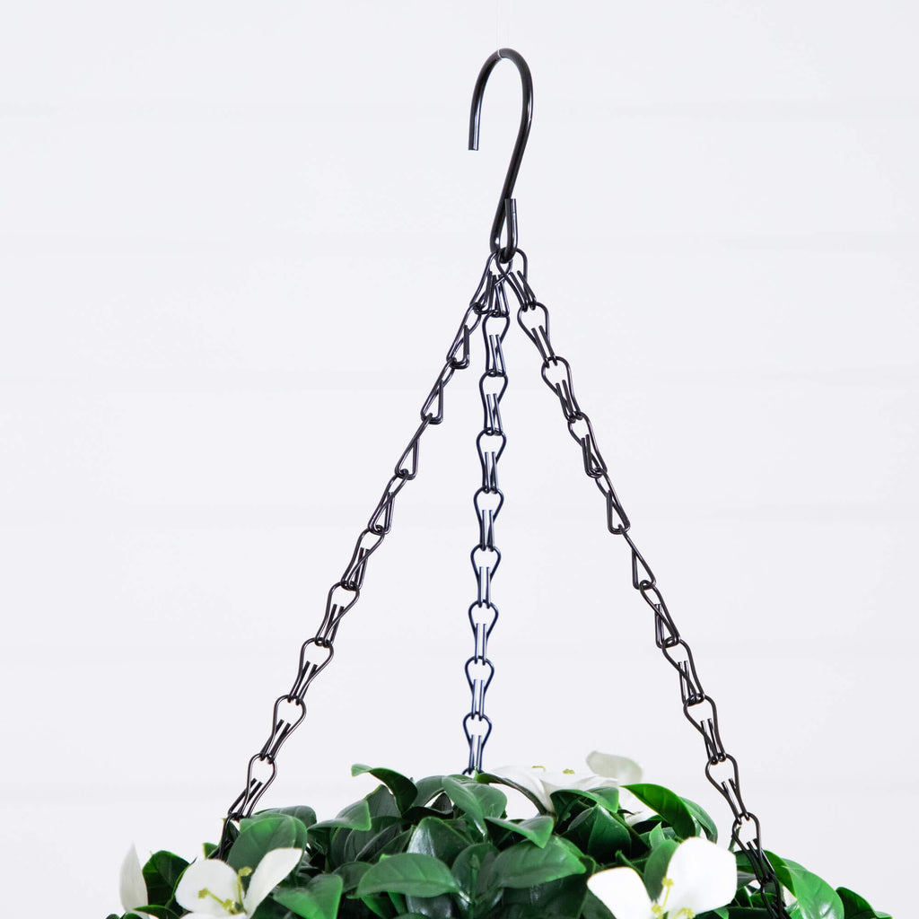 18" UV Resistant Artificial Gardenia Hanging Basket (Indoor/Outdoor)