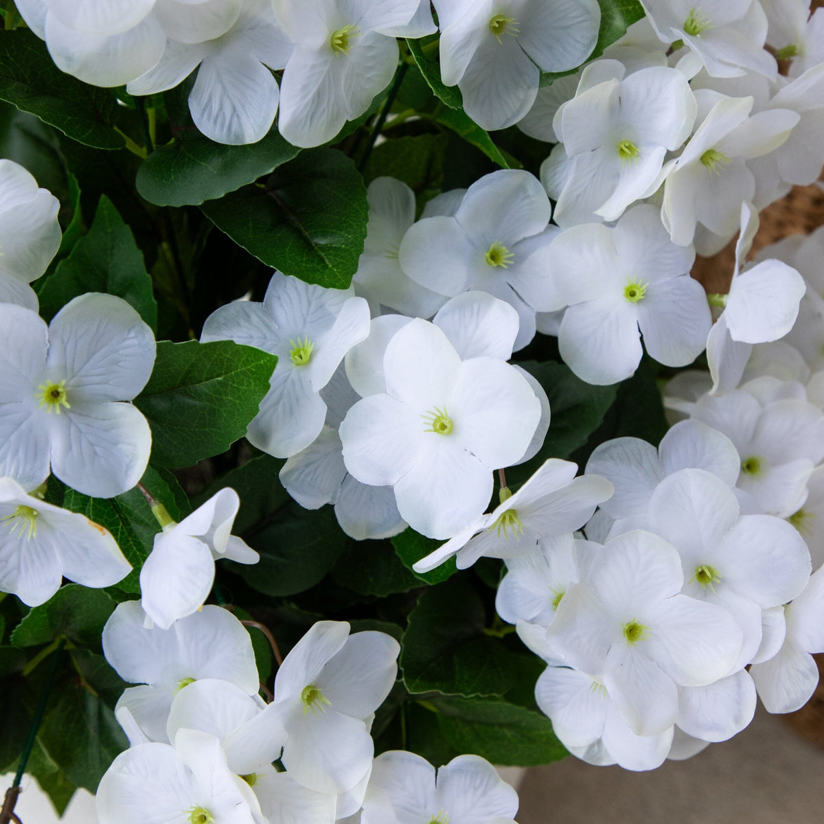 19" UV Resistant Artificial Hydrangea Bush (Indoor/Outdoor) - Set of 3