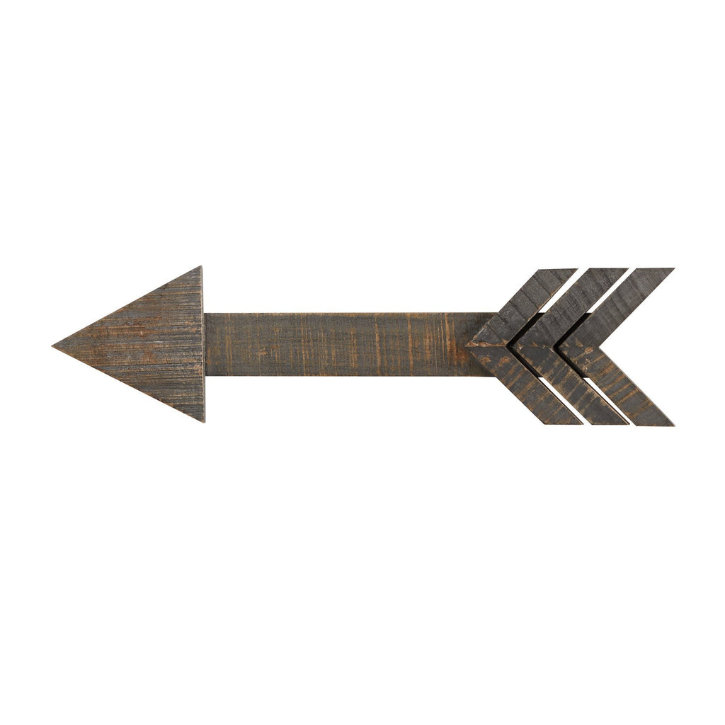 2' Rustic Wood Arrows Wall Art Décor (Set of 2)