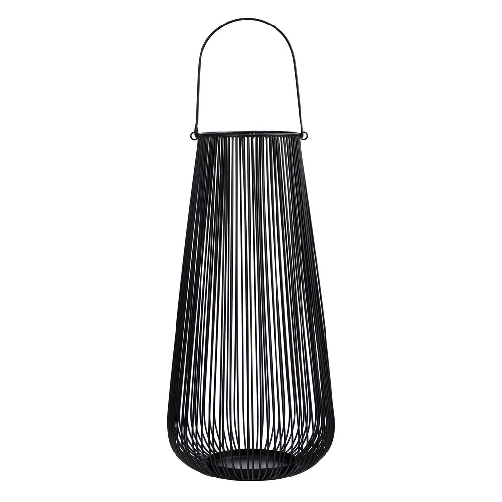 2’ Vintage Black Metal Wire Tea Votive Lantern Candle Holder