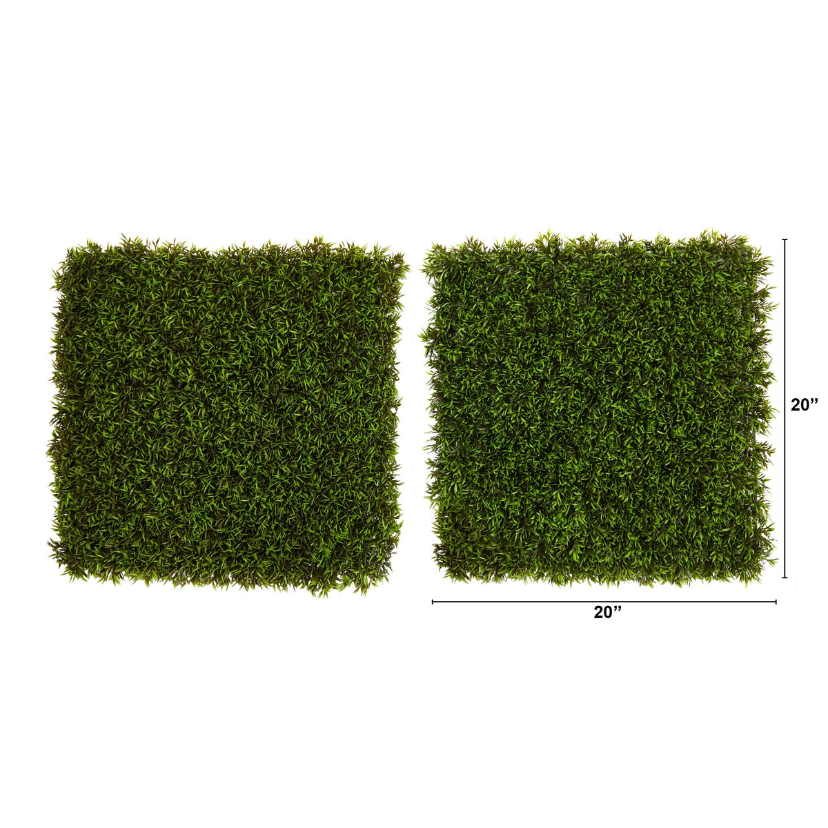 20” Mini Pordocarpus Artificial Wall Mat (Indoor/Outdoor) (Set of 2)
