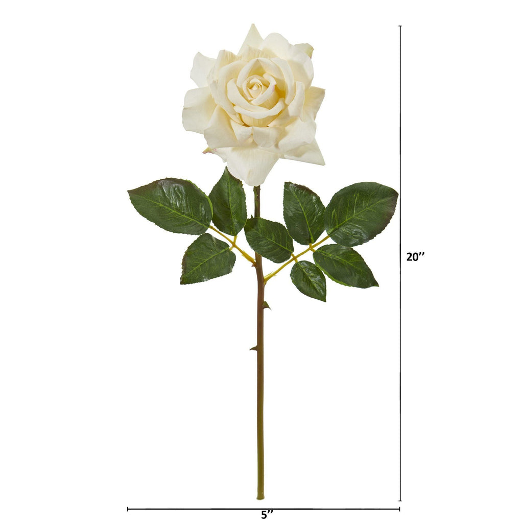 20” Rose Artificial Flower (Set of 6)