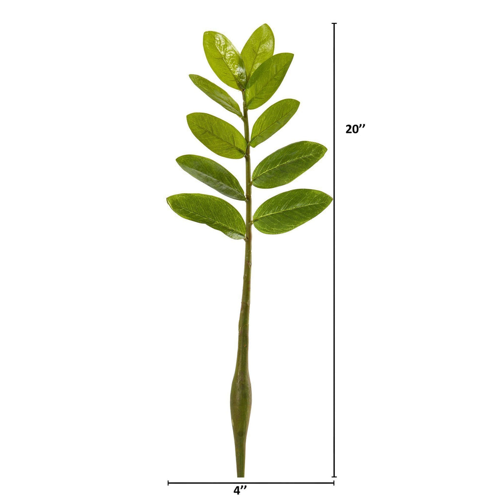 20” Zamioculcas Artificial Flower Stem (Set of 12)