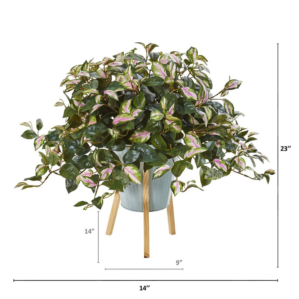 23” Hoya Artificial Plant in Green Planter with Stand