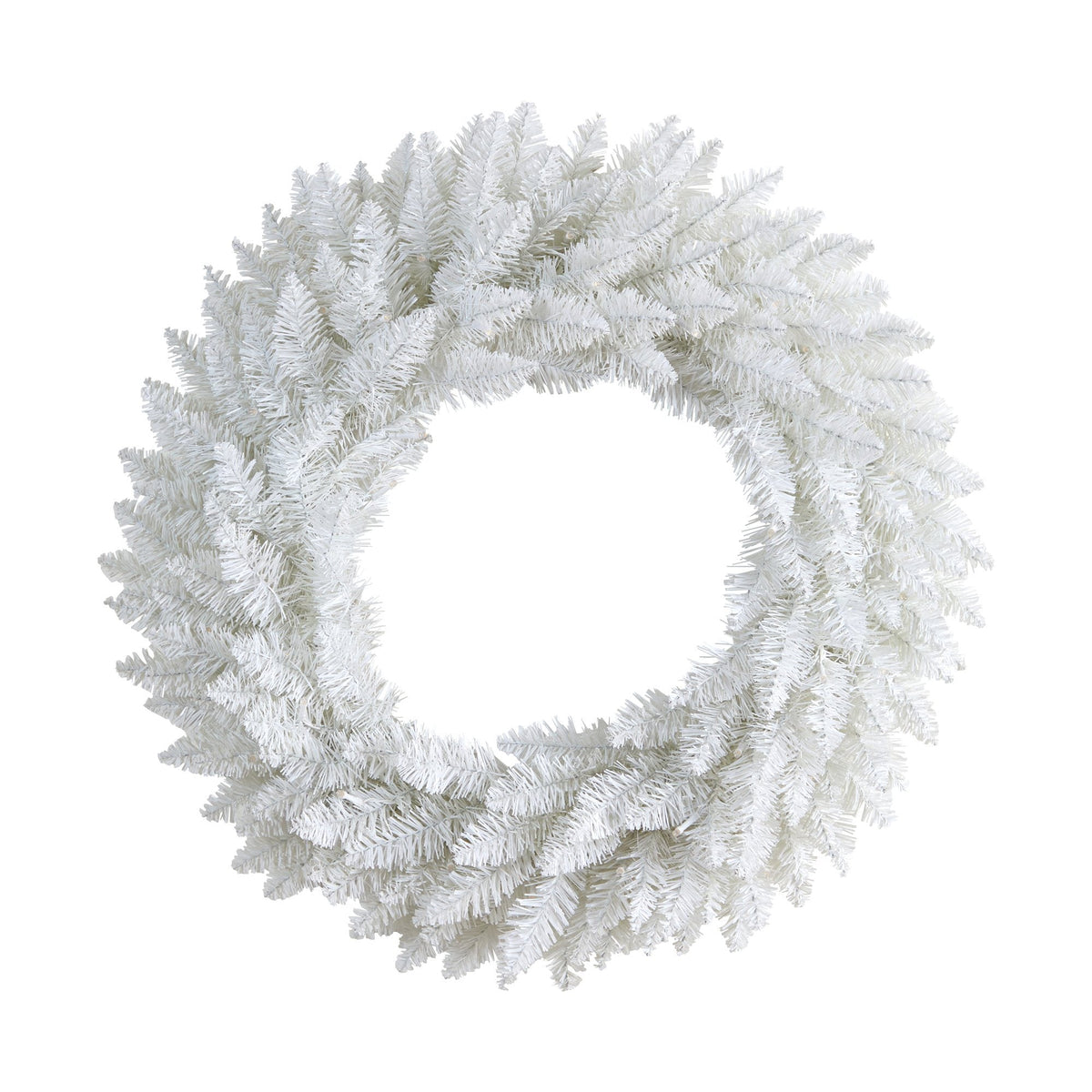 24” Colorado Spruce Artificial Christmas Wreath with 179 Bendable Branches and 35 Warm LED Lights