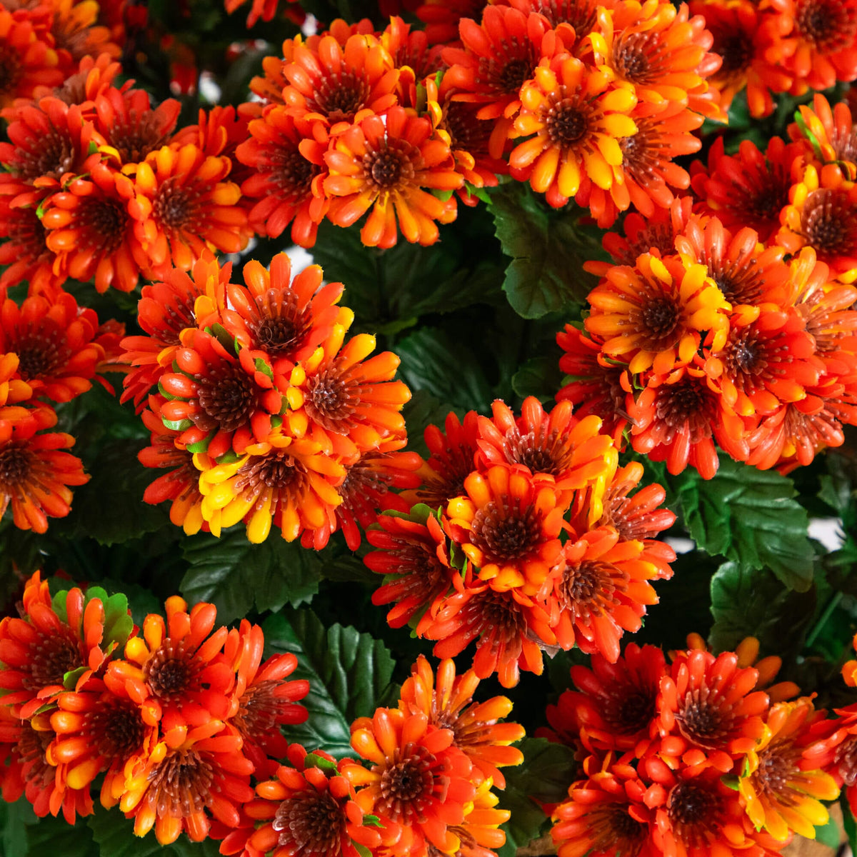 24" UV Resistant Artificial Chrysanthemum Hanging Basket (Indoor/Outdoor)