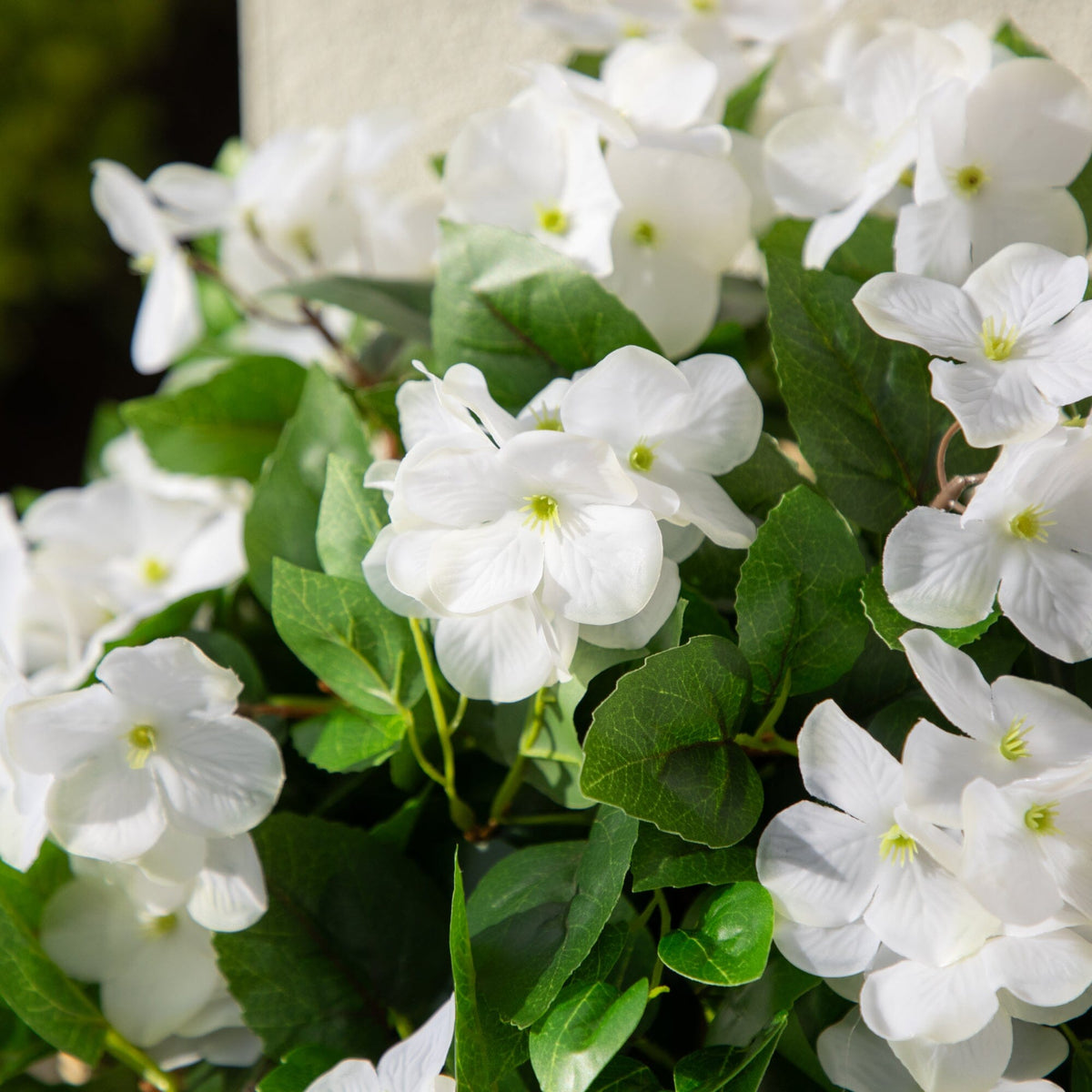 24" UV Resistant Artificial Hydrangea Hanging Plant (Indoor/Outdoor) - Set of 2