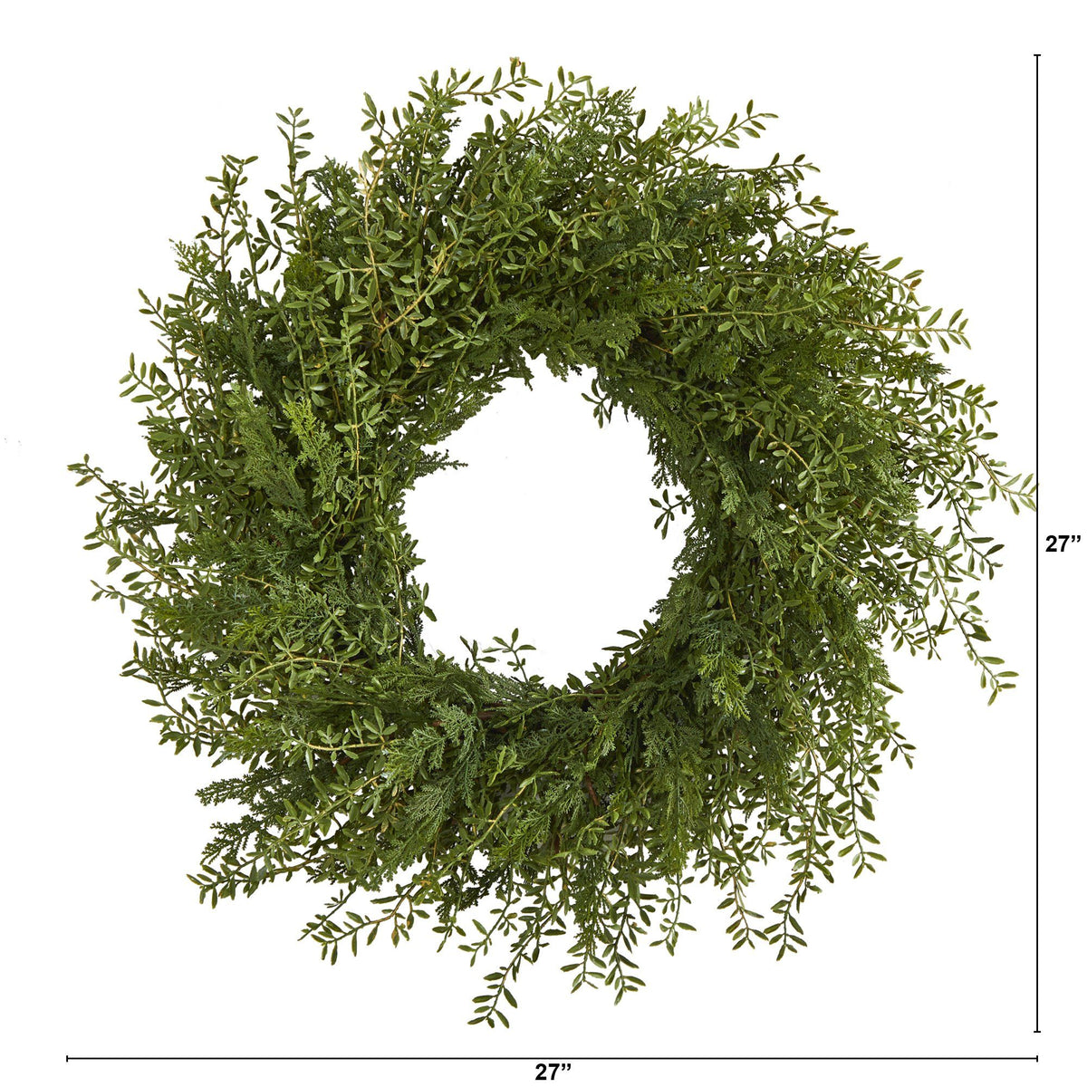 27” Mixed Grass Artificial Wreath