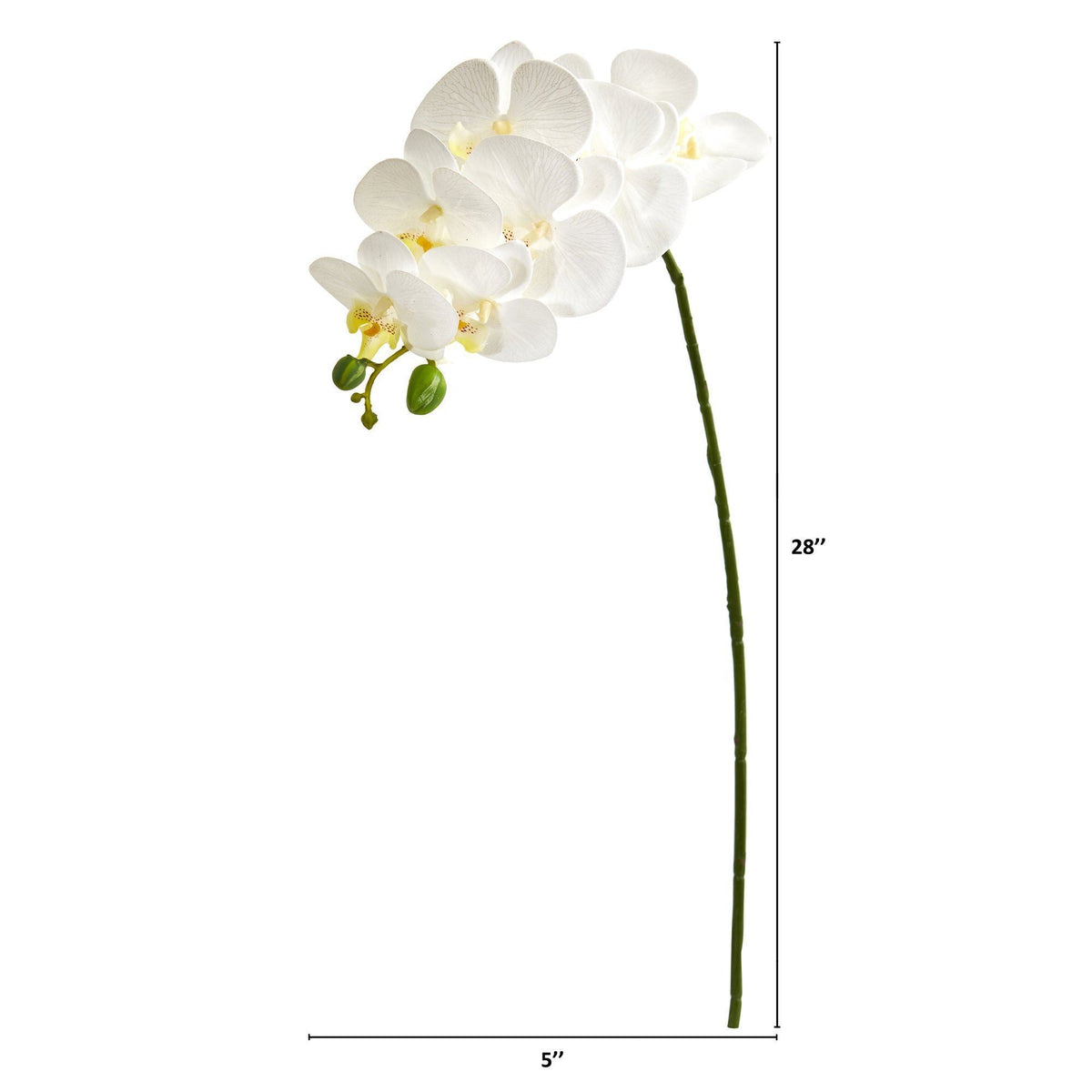 28” Orchid Phalaenopsis Artificial Flower Stem (Set of 6)