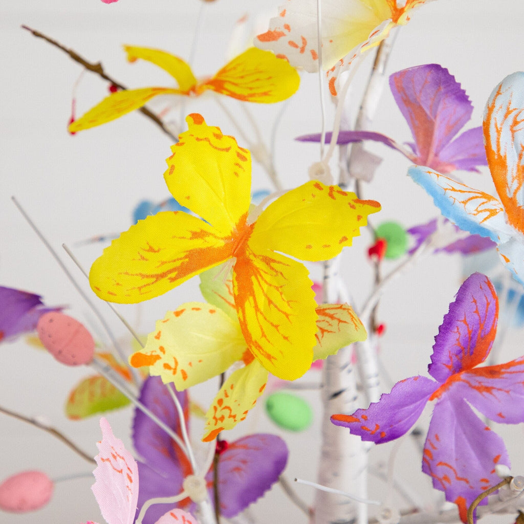 2' Pre-Lit Artificial Butterfly Twig Tree with 24 Warm White LED Lights