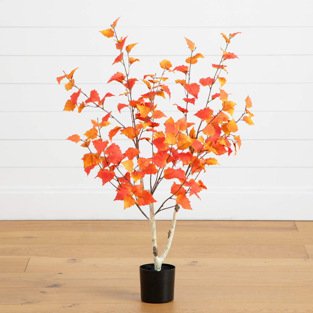 3' Autumn Birch Artificial Fall Tree