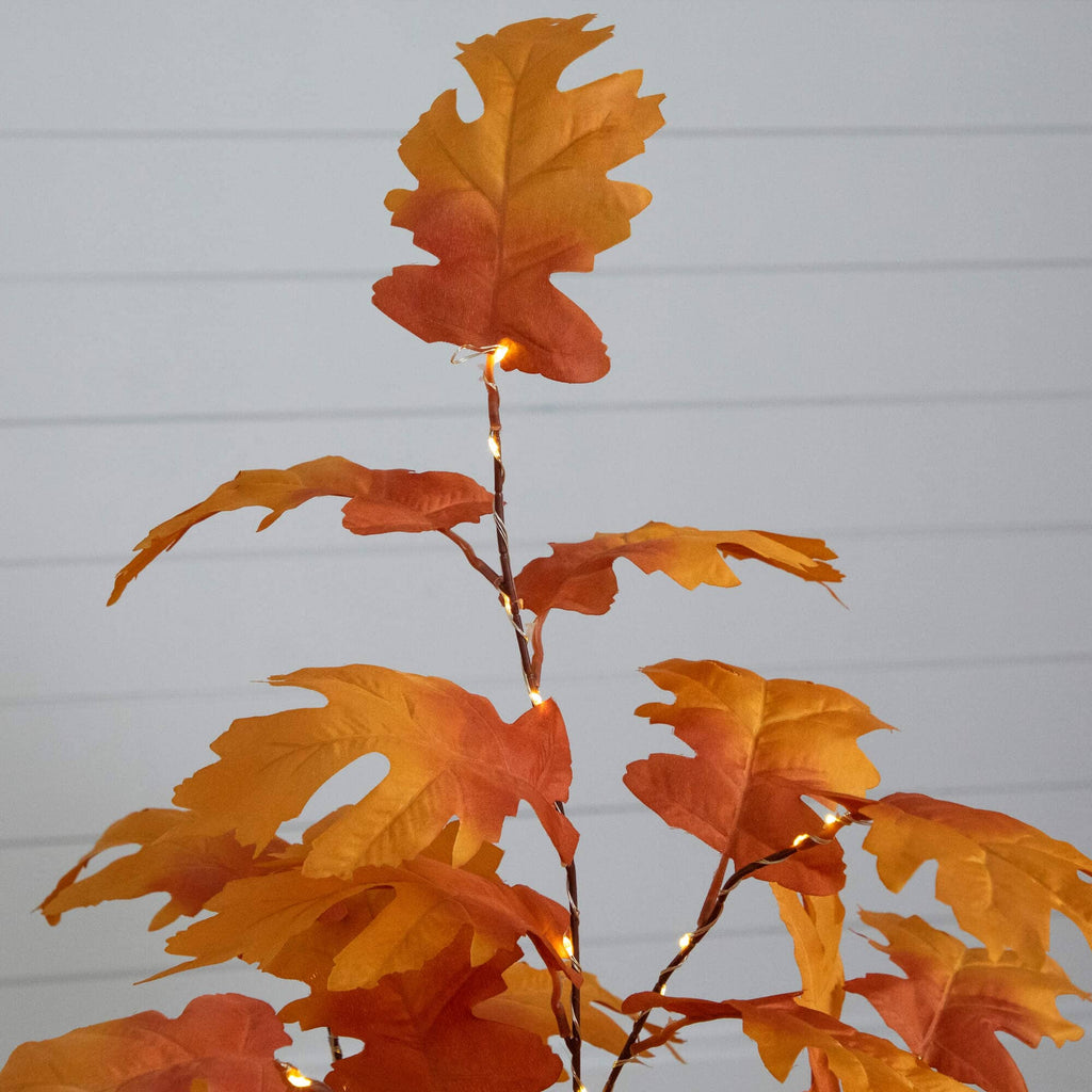 3' Pre-Lit Autumn Maple Artificial Fall Tree with 80 Warm White LED Lights