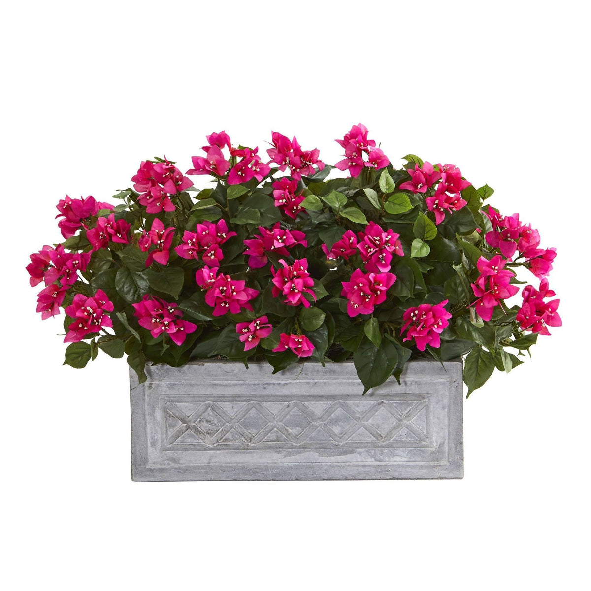 30” Bougainvillea Artificial Plant in Stone Planter