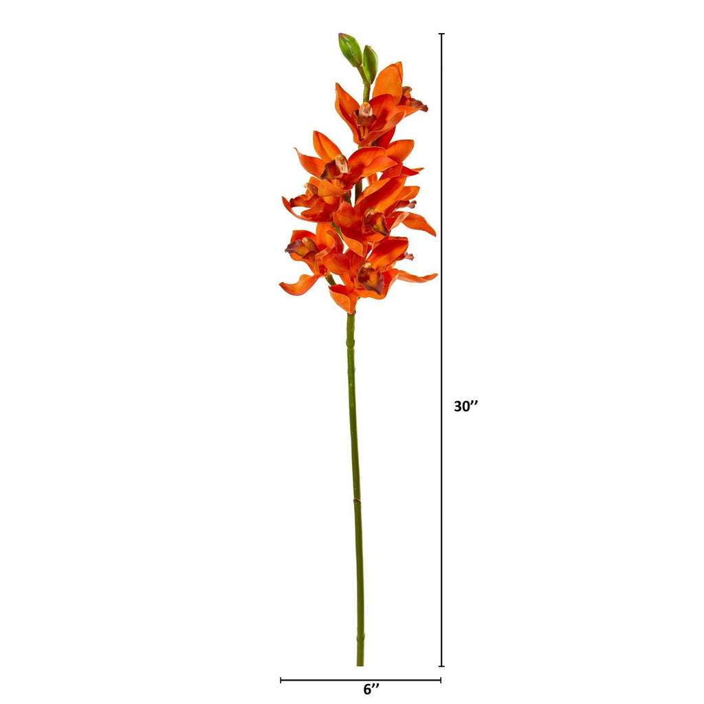 30” Cymbidium Orchid Artificial Flower (Set of 6)