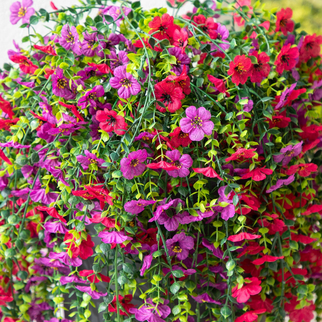 30" UV Resistant Artificial Daisy Hanging Plant (Indoor/Outdoor) - Set of 6