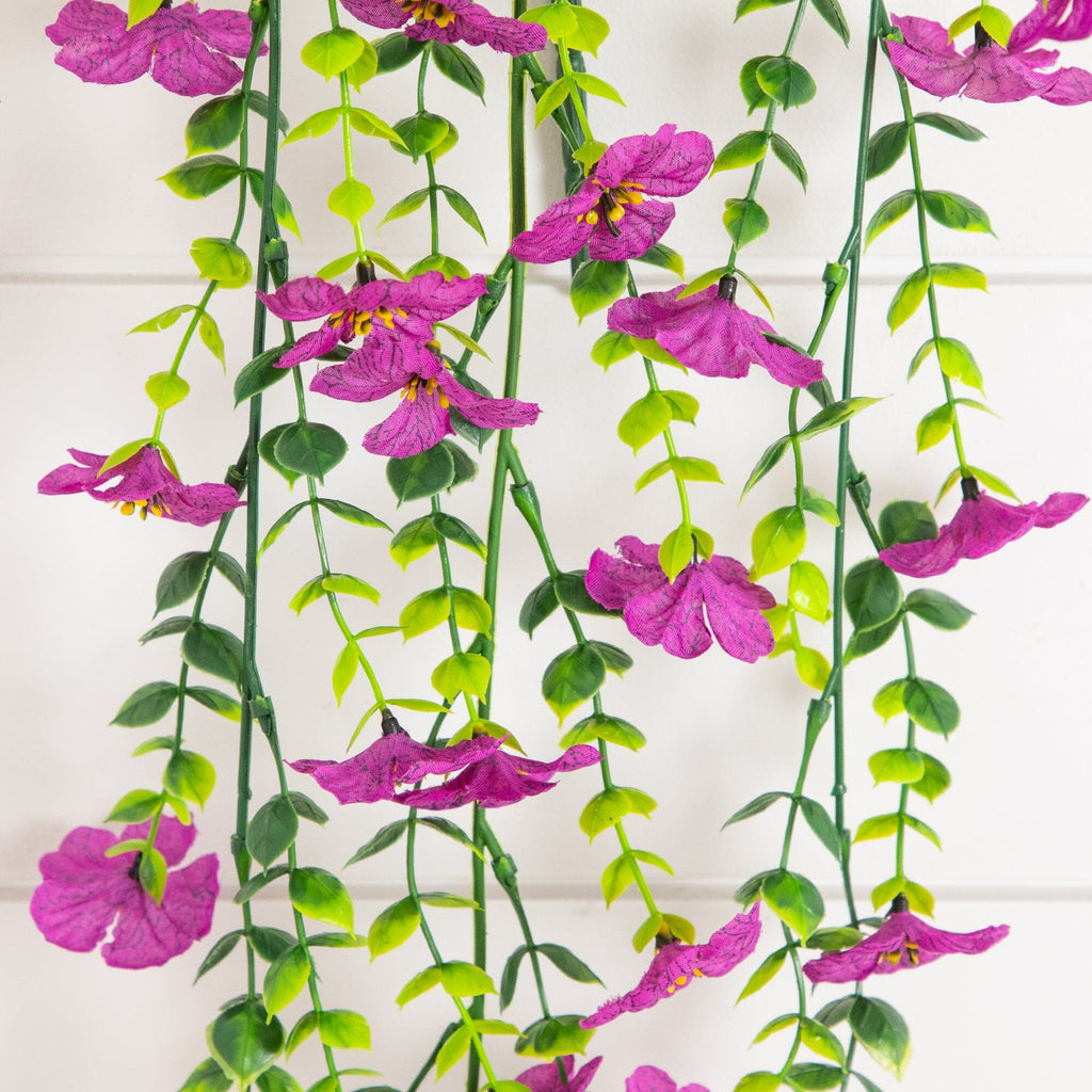 30" UV Resistant Artificial Daisy Hanging Plant (Indoor/Outdoor) - Set of 6