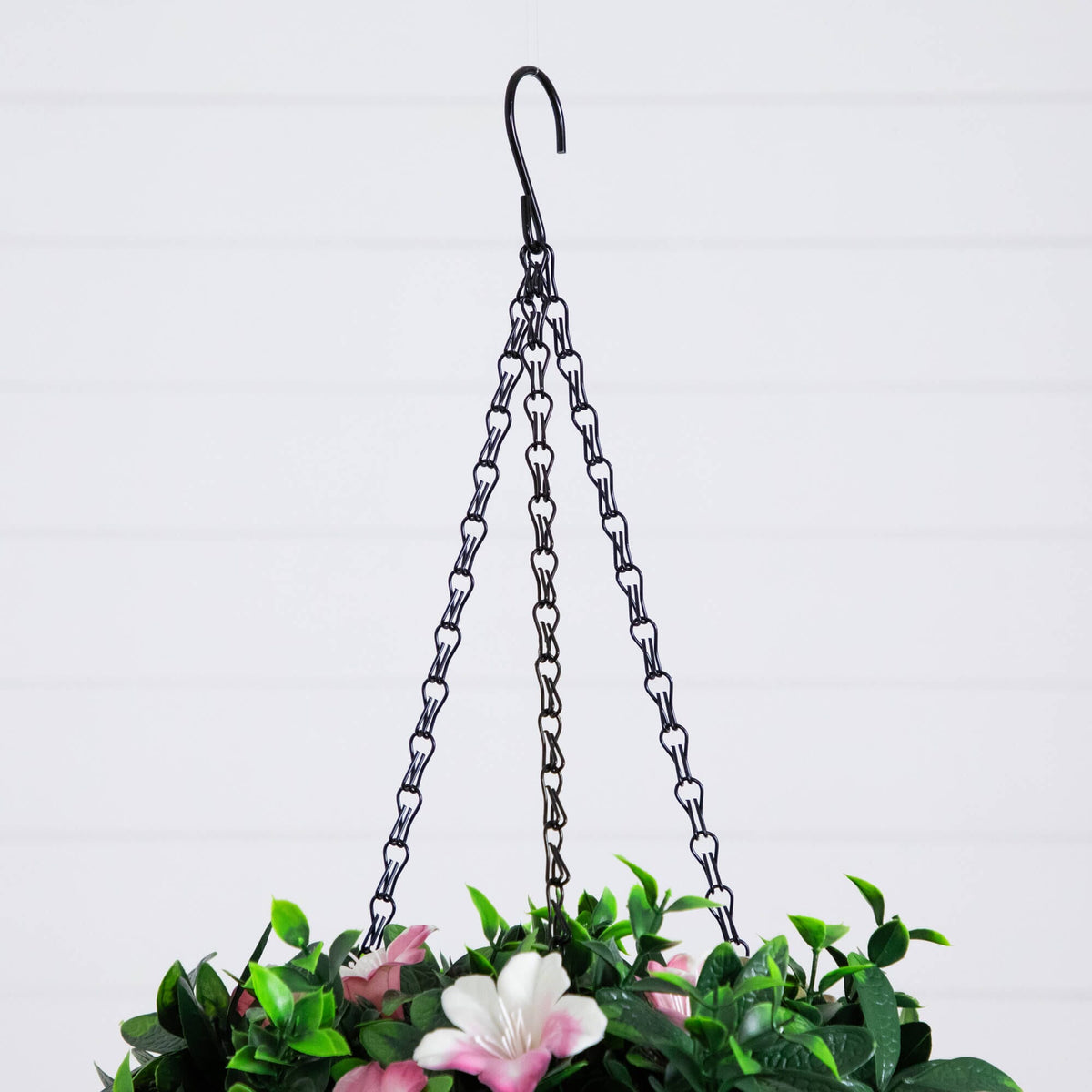 34" UV Resistant Artificial Azalea Hanging Basket (Indoor/Outdoor)