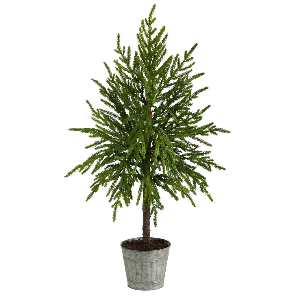 35” Christmas Artificial Tree in Decorative Planter
