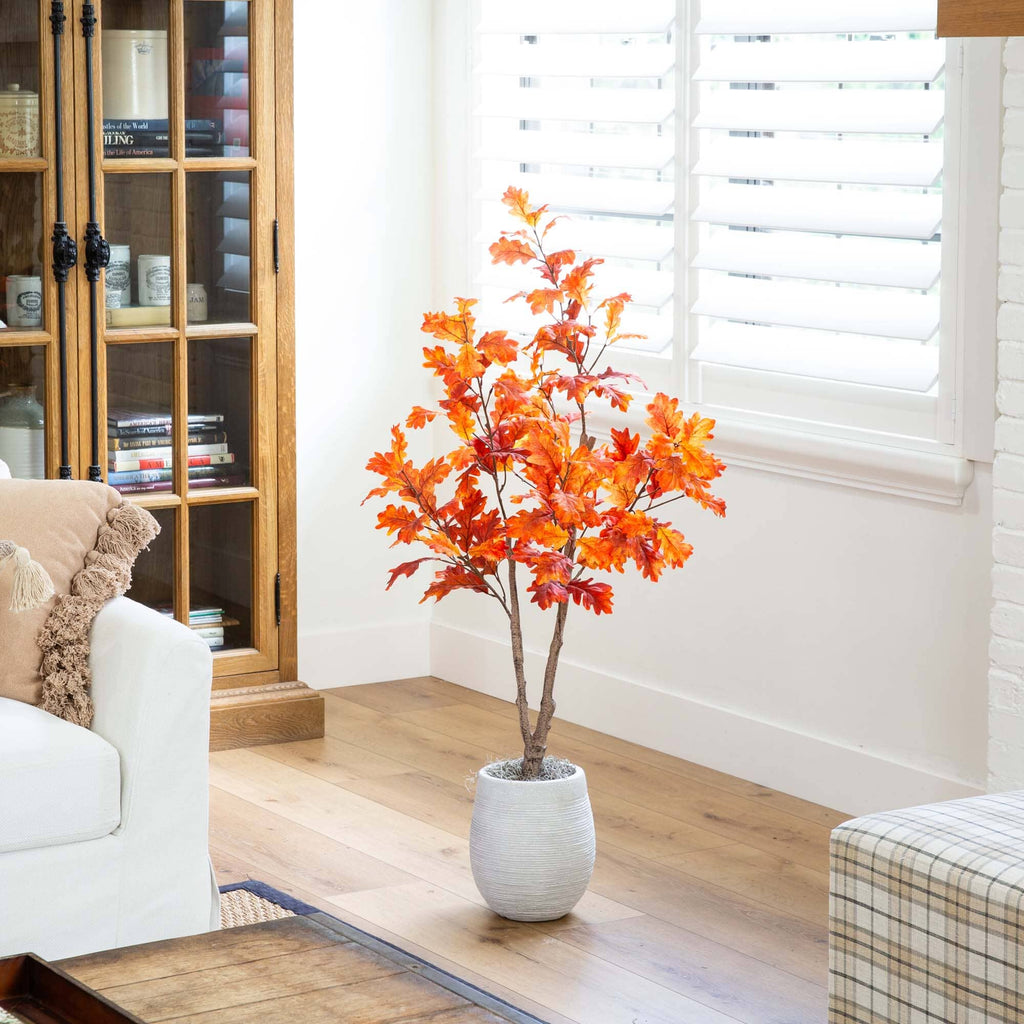 4’ Autumn Oak Artificial Fall Tree