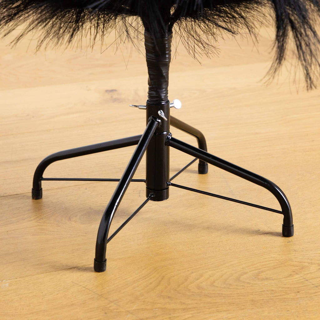4' Artificial Halloween Black Pampas Grass Christmas Tree