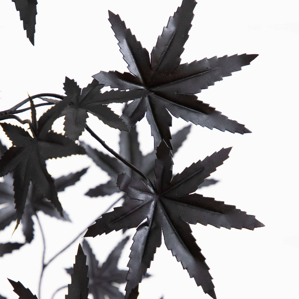 4' Artificial Halloween Eerie Black Maple Tree