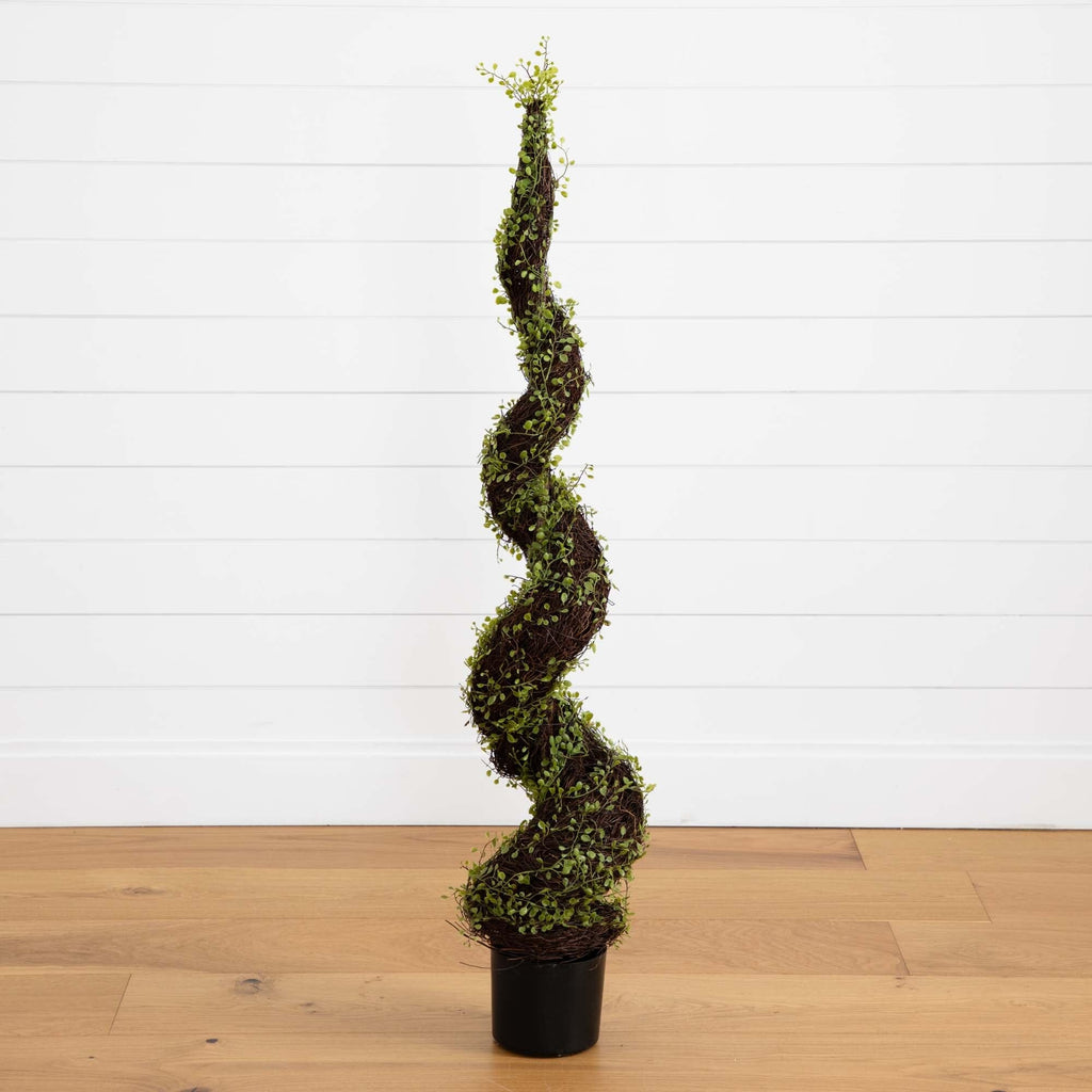 4' Artificial Muehlenbeckia Spiral Tree