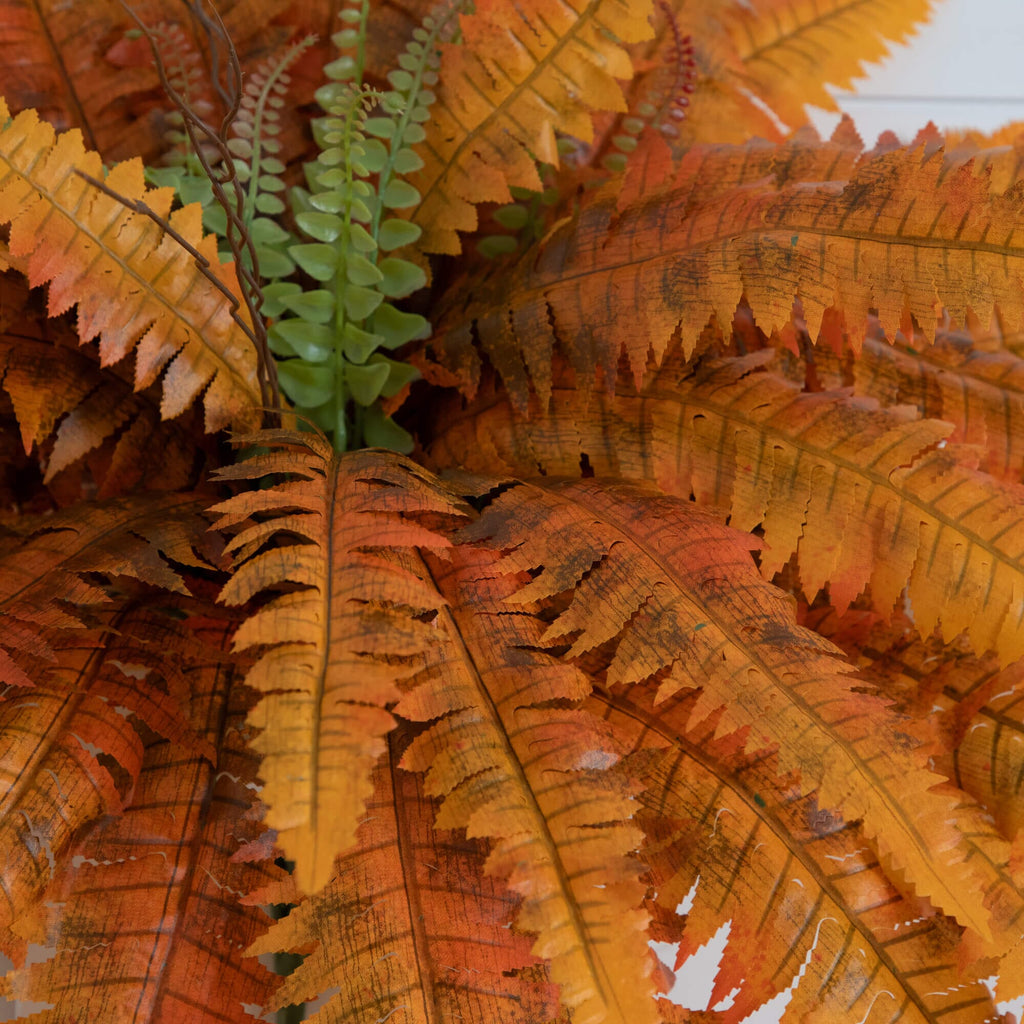 40" Autumn Artificial Fall Boston Fern - Set of 2