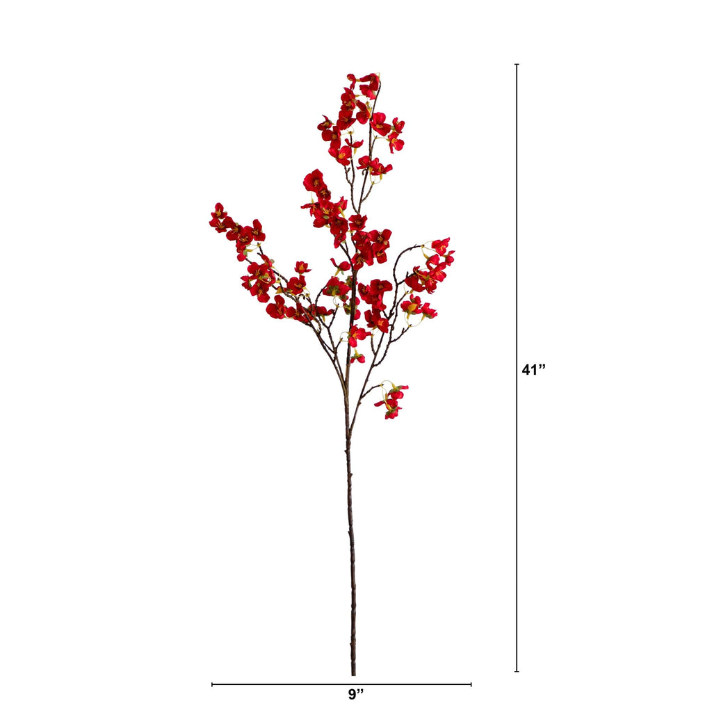 41" Artificial Cherry Blossom Flower Stems - Set of 3