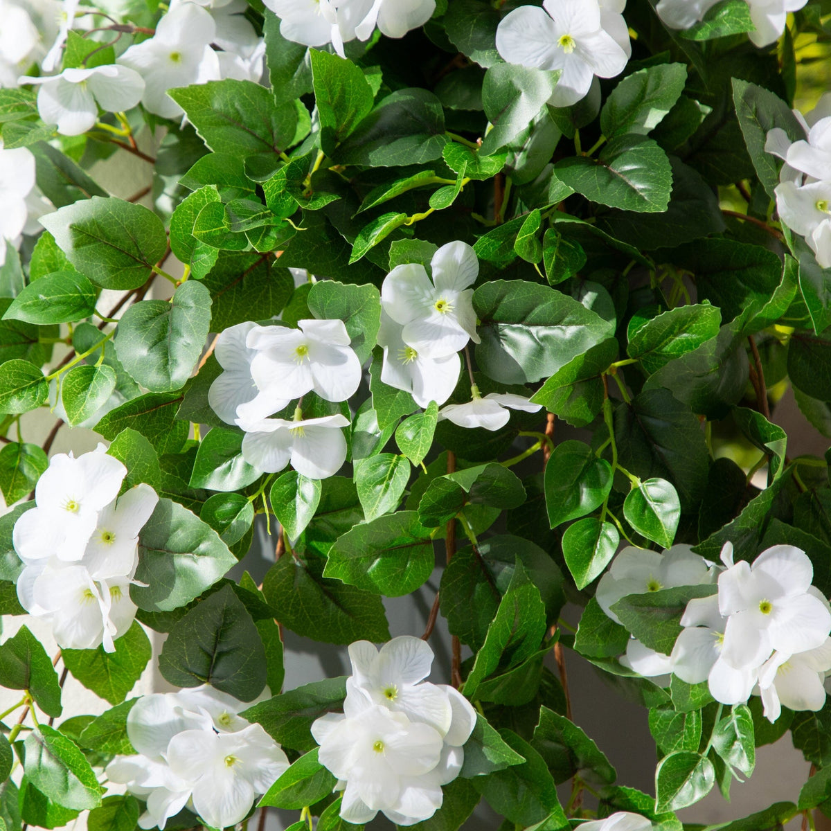 41" UV Resistant Artificial Hydrangea Hanging Plant (Indoor/Outdoor) - Set of 2
