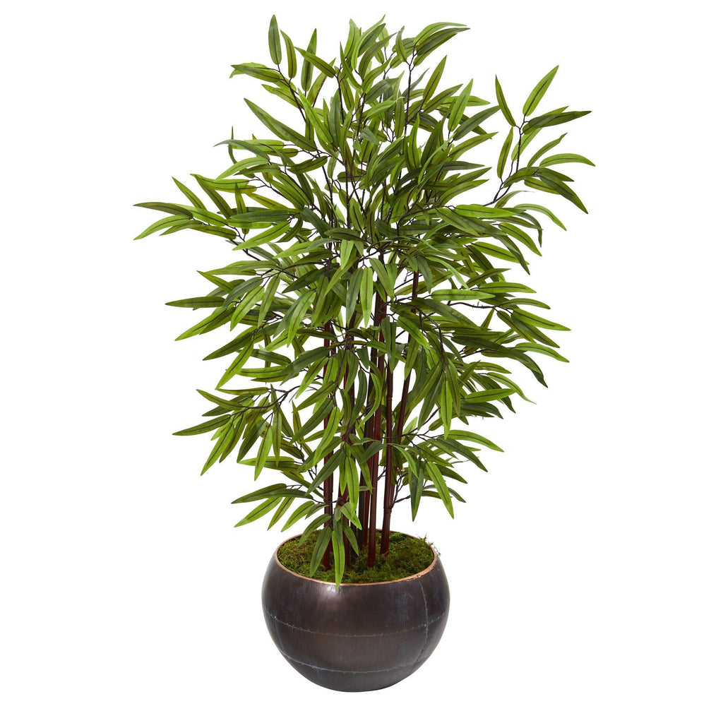 45” Bamboo Artificial Tree in Metal Bowl