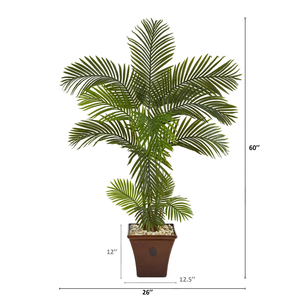 5’ Areca Palm Artificial Tree in Brown Planter