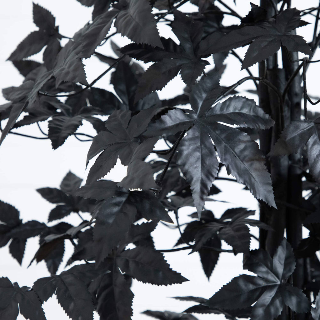 5' Artificial Halloween Black Maple Tree with Natural Trunk