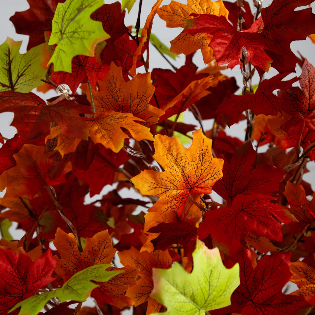 5' Pre-Lit Shades of Autumn Maple Artificial Fall Tree with 270 Warm White LED Lights