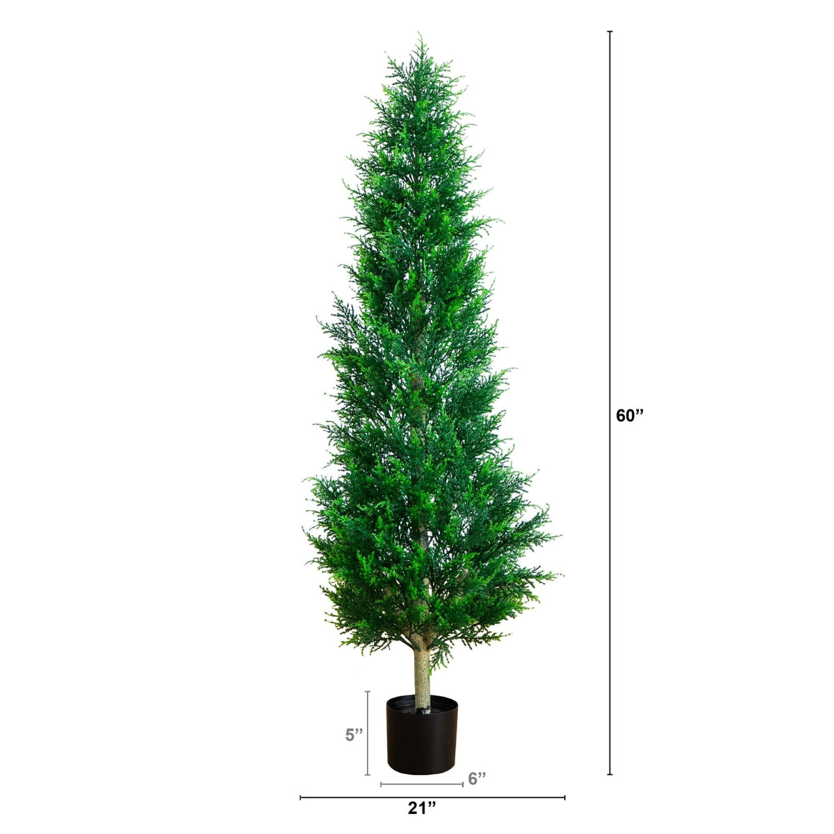 5' UV Resistant Artificial Cypress Tower Tree (Indoor/Outdoor)