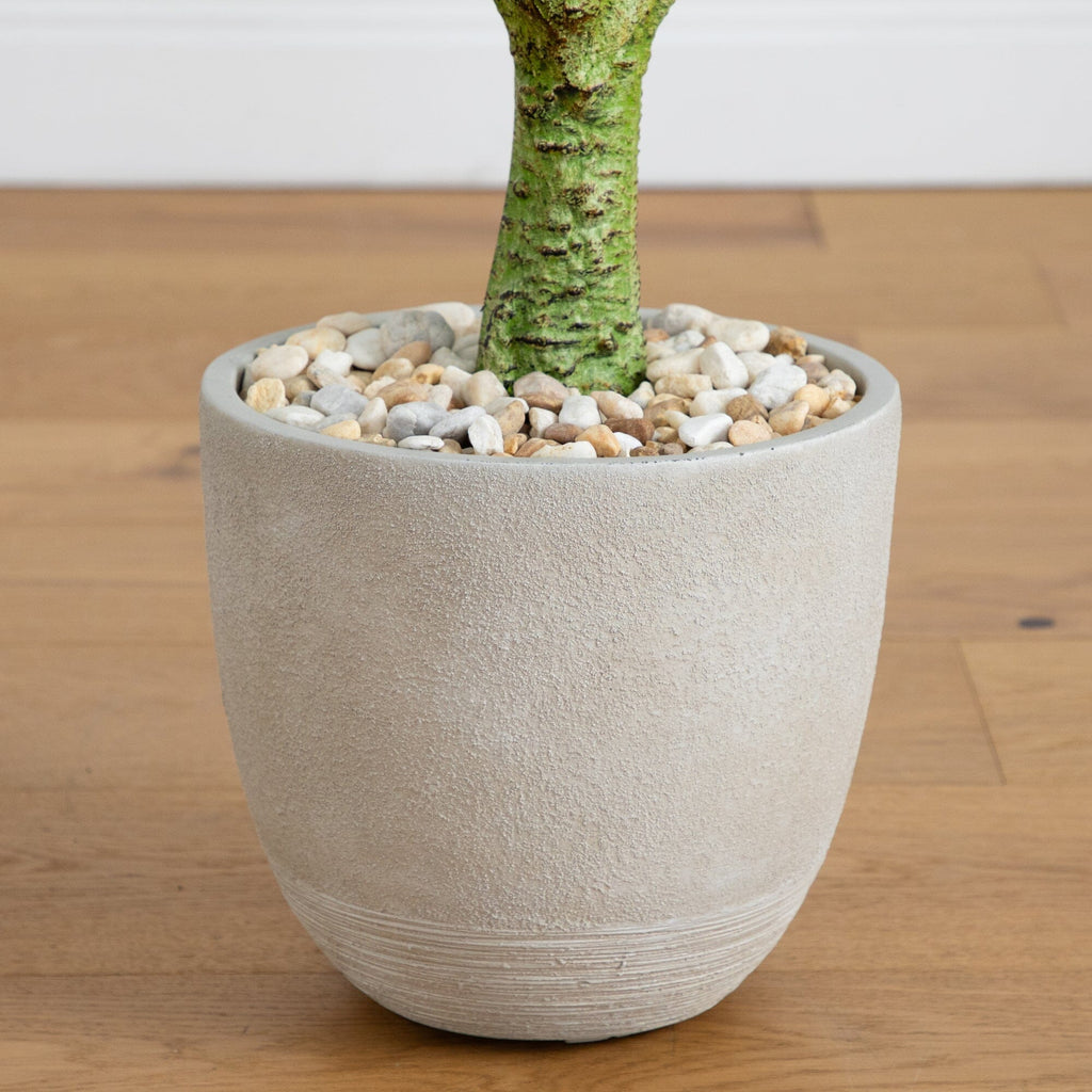 5’ Plumeria Artificial Tree in Decorative Planter (Indoor/Outdoor)