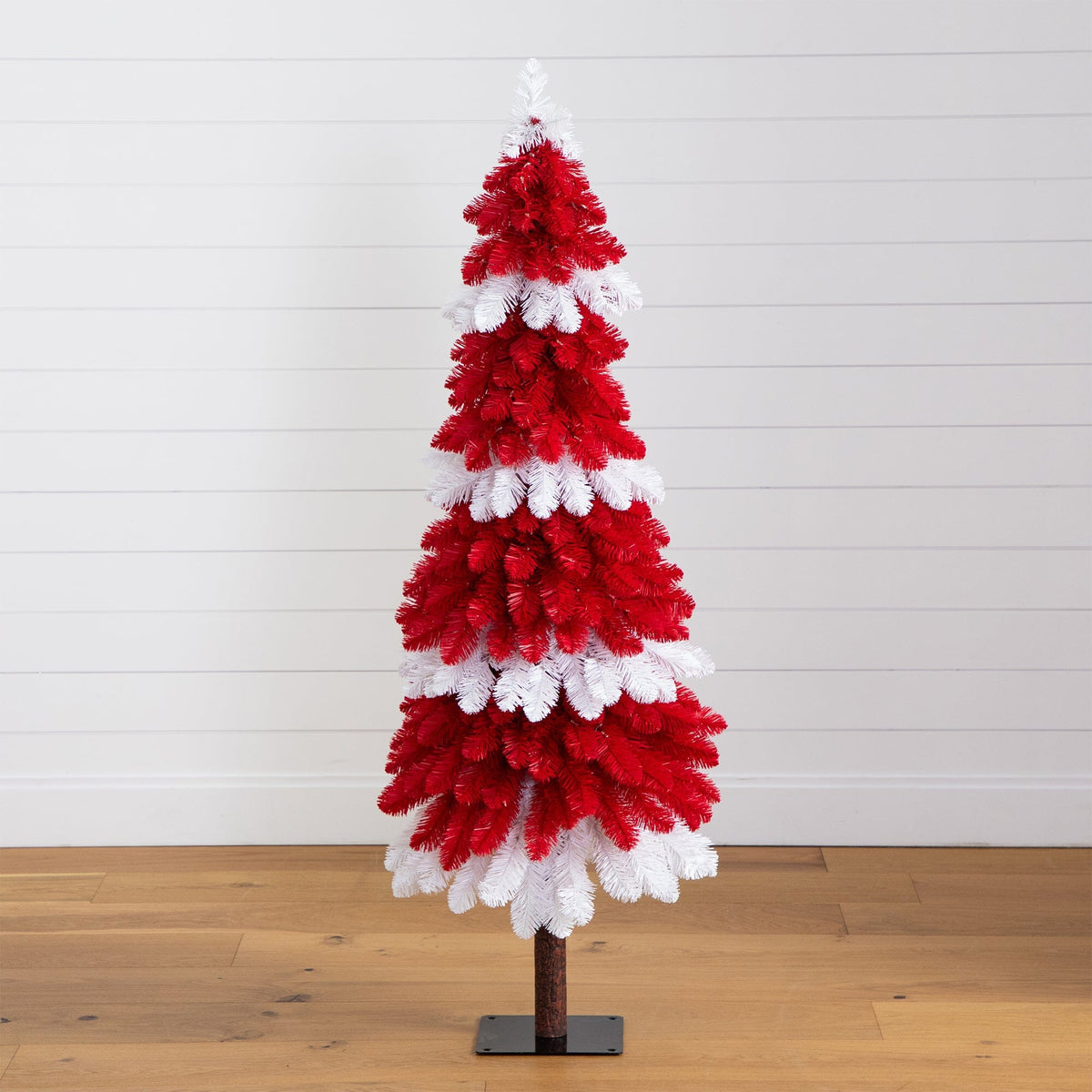 5' Pre-Lit Artificial Peppermint Christmas Tree with 150 Microdot LED Lights