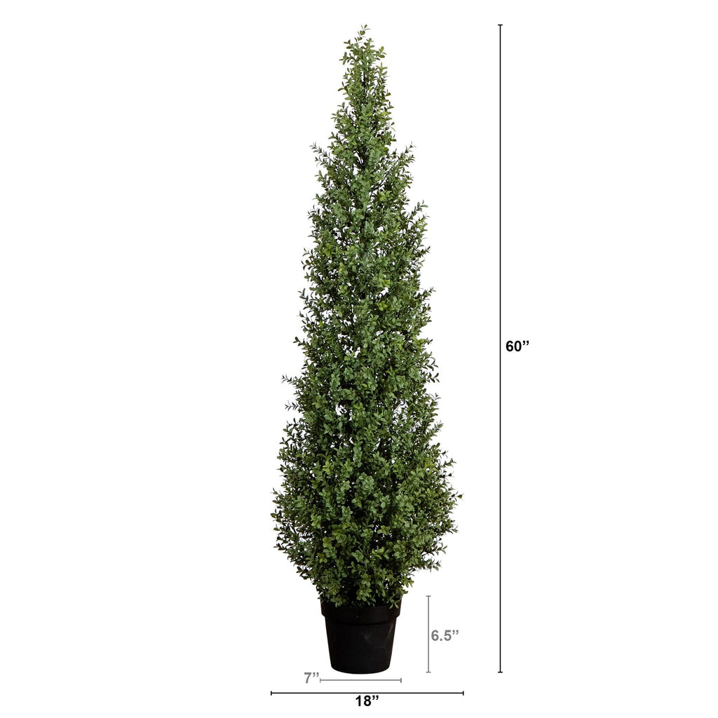 5’ UV Resistant Artificial Boxwood Topiary Tree (Indoor/Outdoor)