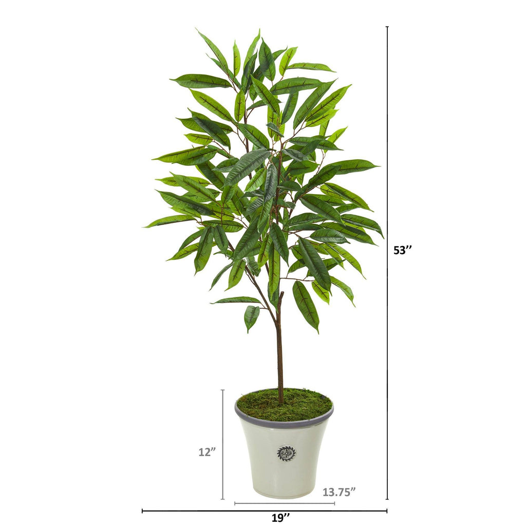 53” Ficus Artificial Plant in Decorative Planter