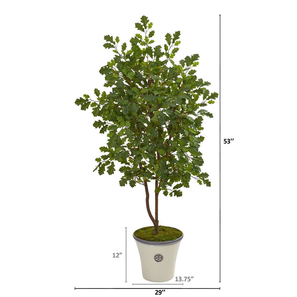 53” Oak Artificial Tree in Decorative Planter