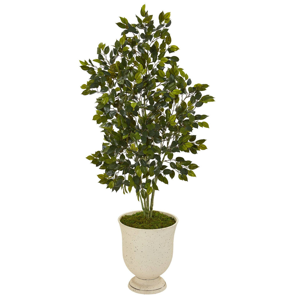 58” Ficus Artificial Tree in Decorative Urn