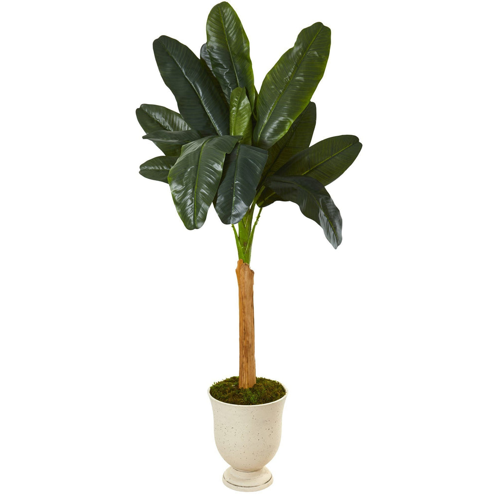 6’ Banana Artificial Tree in Decorative Urn