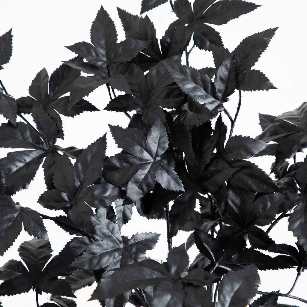 6' Artificial Halloween Black Maple Tree with Natural Trunk