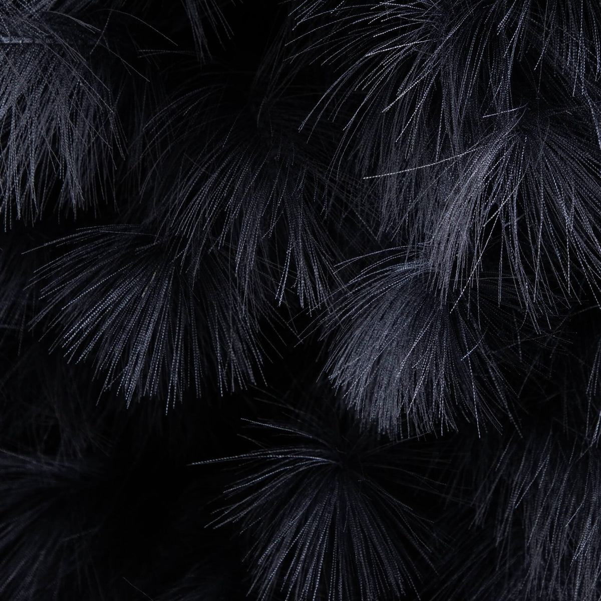 6' Artificial Halloween Black Pampas Grass Christmas Tree