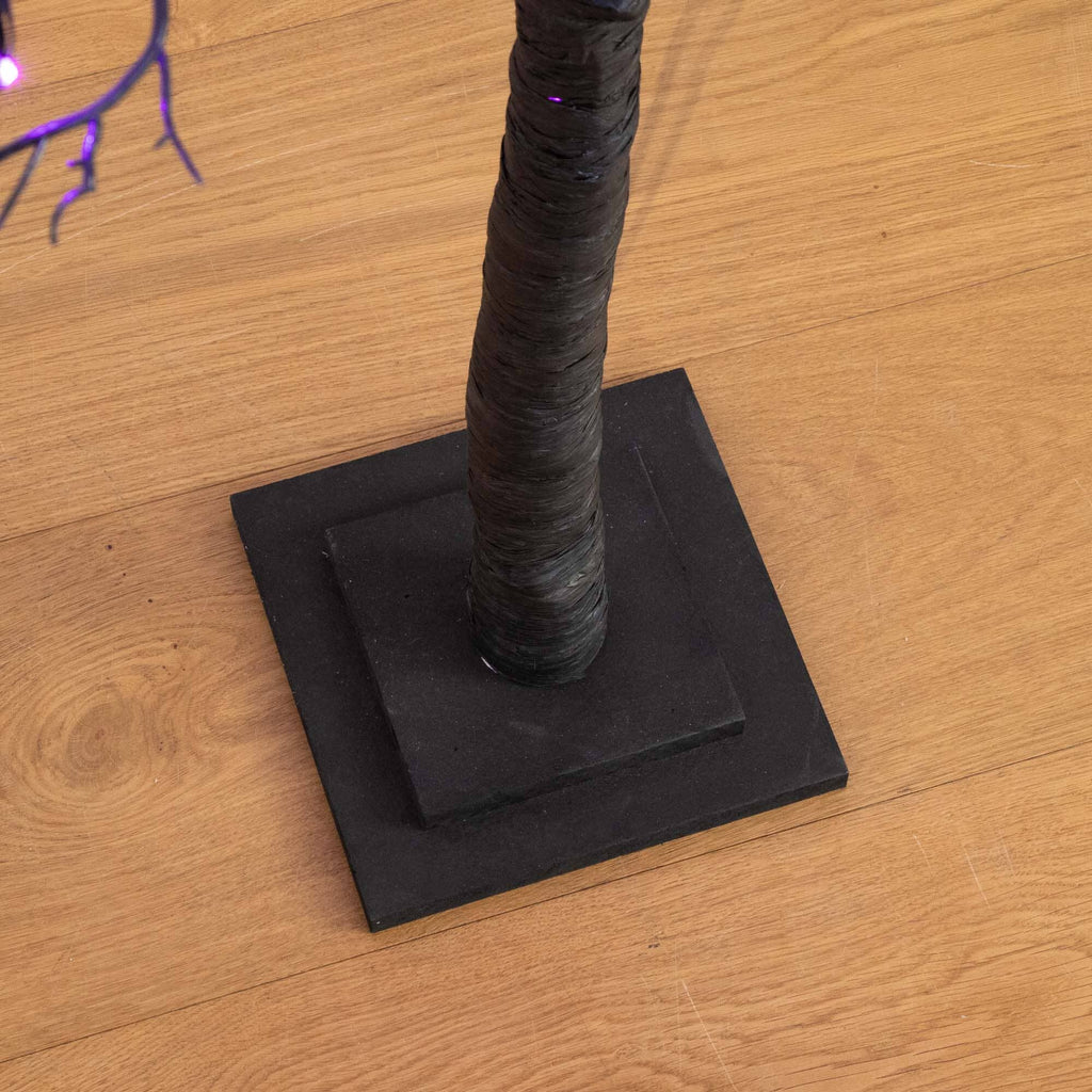 6’ Pre-Lit Halloween Minimalist Twig Artificial Fall Tree with 320 Orange & Purple LED Lights