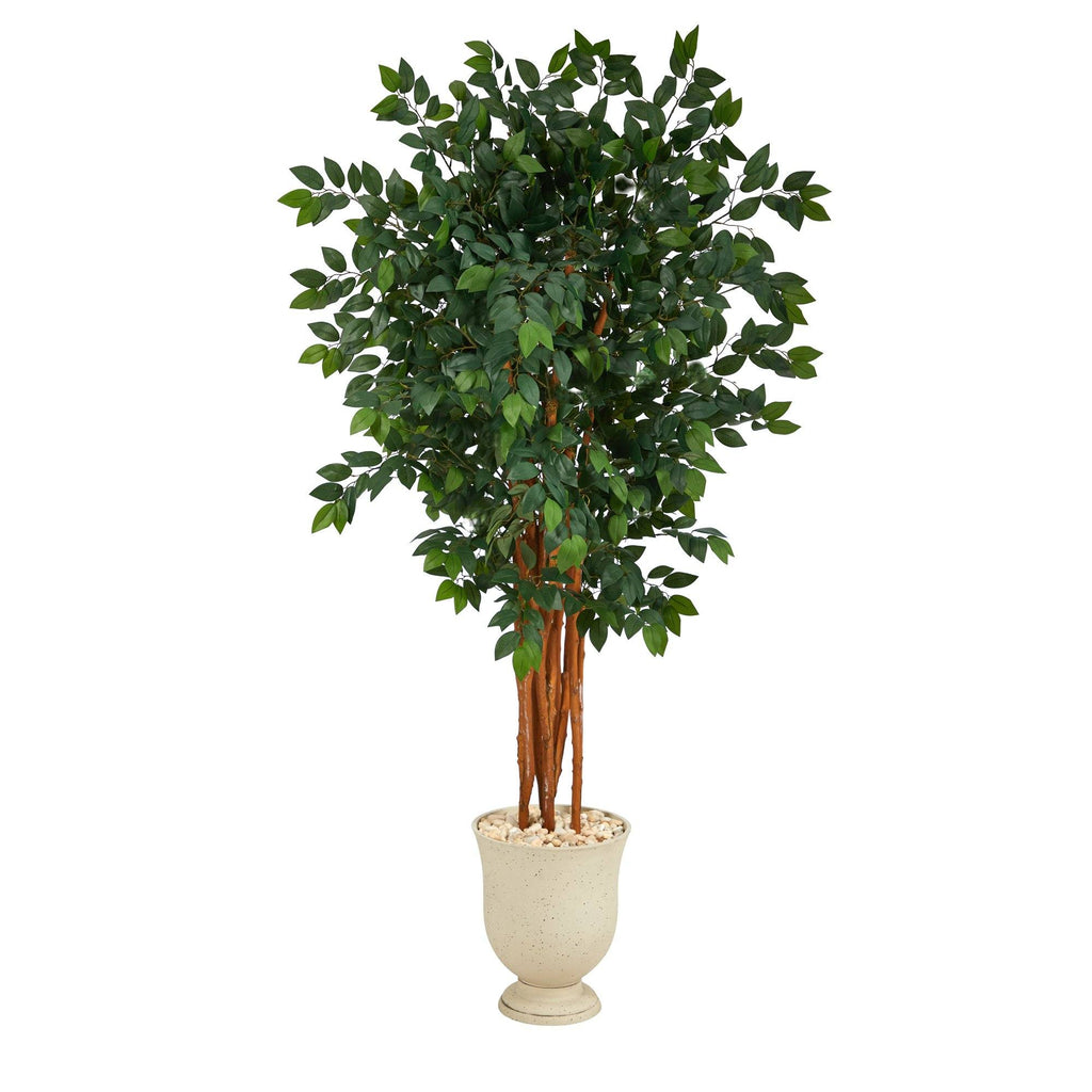 6’ Sakaki Artificial Tree with 1470 Bendable Branches in Decorative Urn